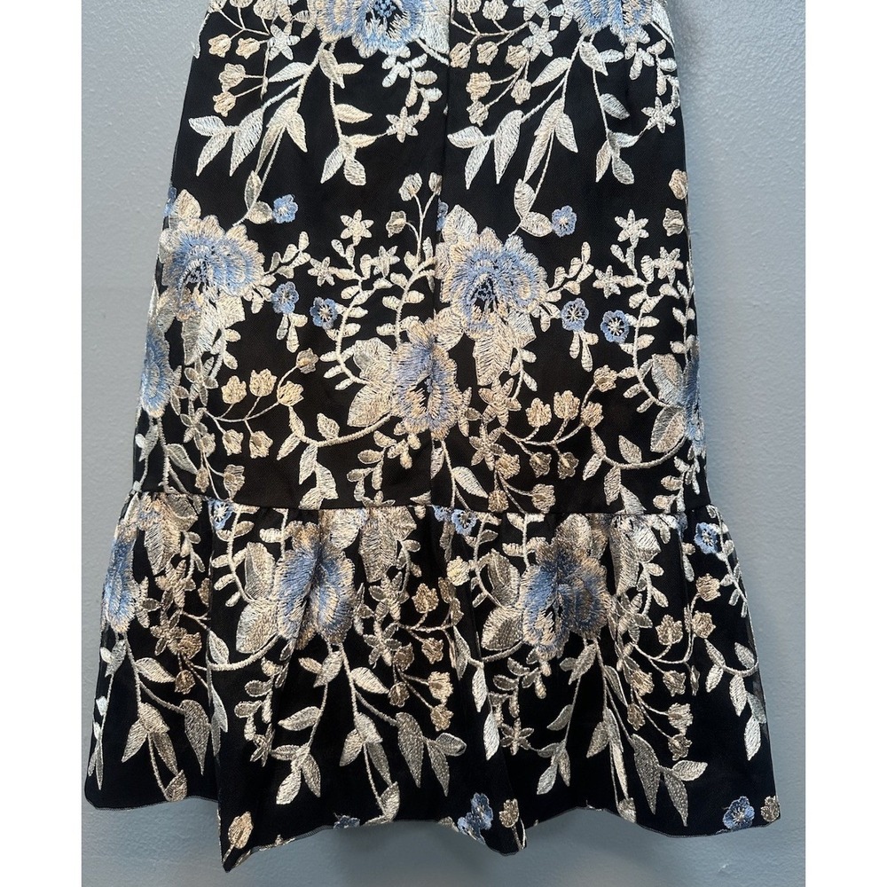 White House Black Market Dress Women's Size 8 Black Ivory Lace Lining Sleeveless - Picture 11 of 13